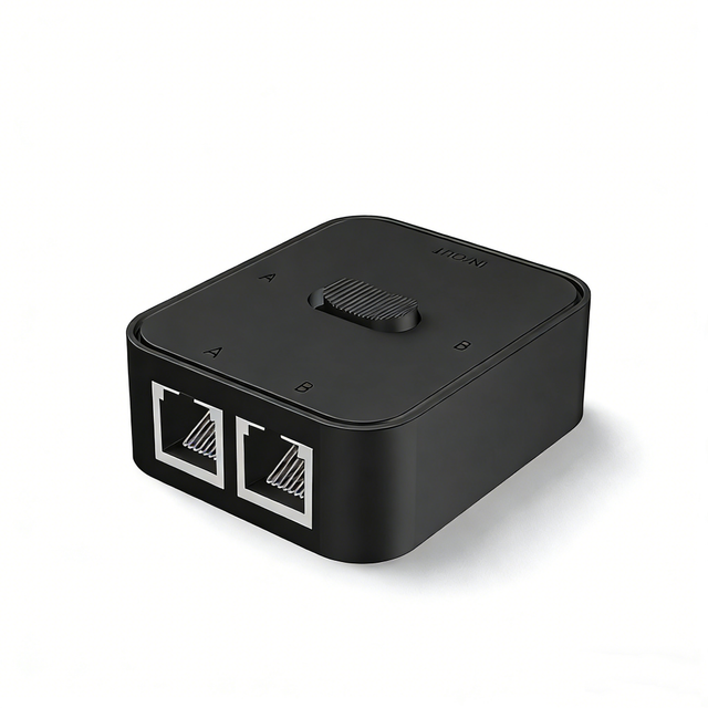 2 Port RJ45 Gigabit Network Switch 1000Mbps 2-in-1/1-in-2 Out Splitter Selector