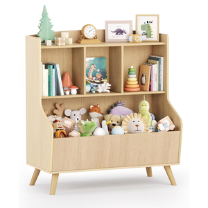 Étagère pour enfants, stockage de livres et jouets pour bébés, présentoir pour la maison, étagère en bois moderne - Product Image 2