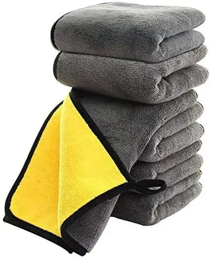 40x40cm 500gsm Edgeless Plush para lavado de coches Toalla de secado de coches Toalla de microfibra Cocina Paño de limpieza de microfibra personalizado Coche