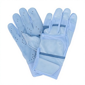 Guantes de bateo de béisbol ligeros unisex para adultos jóvenes antideslizantes de cuero genuino personalizados - Product Image 1