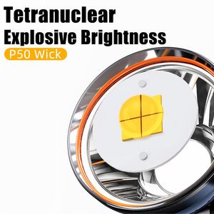 CITICITY ไฟหน้าแบบ LED ความสว่างสูงแบบชาร์จไฟได้ P50 ไฟฉายคาดศีรษะสปอตไลท์ 6 โหมดการควบคุมเซ็นเซอร์ตรวจจับความเคลื่อนไหว 3 แบตเตอรี่สำหรับการสำรวจถ้ำ - Product Image 3