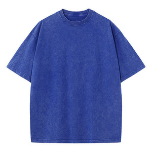 T-shirt homme vintage délavé printemps-été 2026 – Personnalisez votre propre logo – T-shirt 100 % coton épais délavé à l'acide - Product Image 4