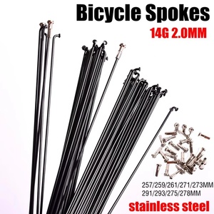 Radios de Bicicleta de Acero Inoxidable 304 para Bicicleta de Montaña/Carretera, 14G 257MM-293MM, Negros, de Alta Resistencia - Product Image 1