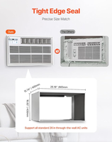 Housse de climatiseur de fenêtre personnalisable, kit de manchon mural en métal pour climatiseur universel
