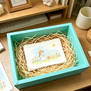 Caja de Regalo Deslizable Azul Ecológica de Alta Gama con Tapa Transparente para Regalos de Cumpleaños y Festivos, Ideal para Jabones y Recuerdos, Personalizable - Product Image 2