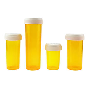 8Dr 13Dr 16Dr Flacons de <span class=keywords><strong>pharmacie</strong></span> en plastique Flacon de prescription Ambre Réversible Médicament Pilule Bouteille - Product Image 4