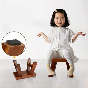 Vững chắc bước Phân footstool rắn bằng gỗ nhỏ cho trẻ em người lớn chìm nhà máy đứng câu cá phân (Màu Nâu) - Product Image 6