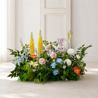 Composition florale artificielle colorée faite à la main pour décoration d'allée de mariage/événement, idéale pour la Saint-Valentin/Noël - Vente en gros