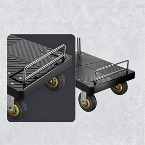 Chariot à plateforme pliable en acier, chariot à main robuste à plateau plat avec roulettes pivotantes, chariot pliable 800 lb pour garage, bureau - Product Image 3