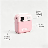 Kamera Instan Anak 48MP 2.4" IPS 1080P Cetak Thermal Tipe-C 1500mAh Kamera Anak MP3 Permainan Bawaan Dukungan Kartu TF 128GB