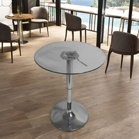Table de salle à manger ronde de luxe de 4 chaises ensemble de verre Table de salle à manger en verre