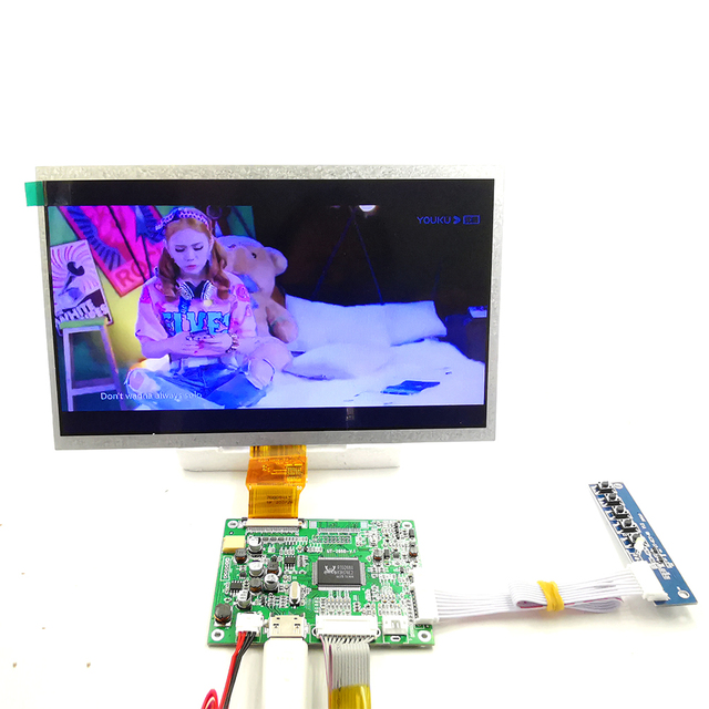 Factory Priced 10.1 Inch 1024x600 TFT LCD Display Module with VGA Resistive Touch Screen Driver Board