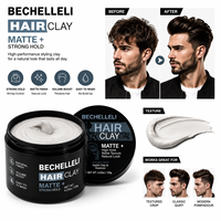 Cire coiffante mate pour hommes OEM, tenue forte, contrôle du volume et de la texture, non grasse, produit capillaire à marque privée