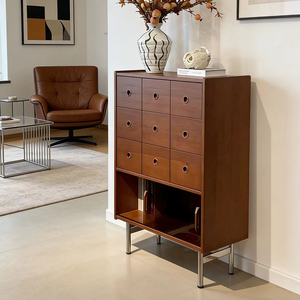 <span class=keywords><strong>Commode</strong></span> à tiroirs <span class=keywords><strong>en</strong></span> bois vintage, buffet, console d'entrée, table de console, meubles nordiques, armoire, organisateur, support haut - Product Image 6