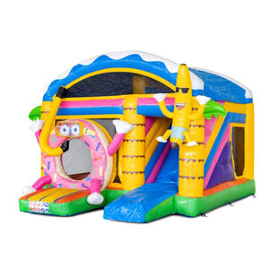 Combo de Casa de rebote inflable con temática de <span class=keywords><strong>donut</strong></span> comercial con tobogán Castillo <span class=keywords><strong>hinchable</strong></span> al aire libre para alquiler de parque infantil - Product Image 3