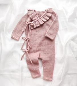 Tutina in Cotone Biologico per Bambine OEM ODM, Pagliaccetto a Maniche Lunghe con Volant per Neonati, Maglione per Bambini - Product Image 6