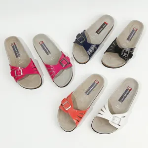 Zomer Slippers Jurk Leverancier Vrouw Slippers Sandalen Voor Meisjes En Dames Jurk Stof Platte Kurk Schoenen