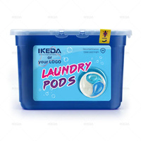IKEDA haute efficacité détergent à lessive dosettes de savon liquide conteneur Logo personnalisé adoucissant parfumé vêtements jetables échantillon gratuit