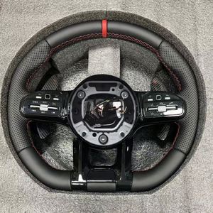 Volant en cuir pour <span class=keywords><strong>Mercedes</strong></span> Benz W204 W205 W212 W213 W221 A45 AMG C63 W206 E63 G63, très demandé - Product Image 1