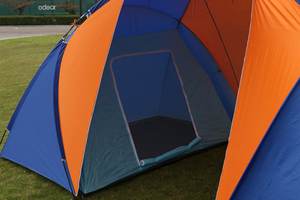 Tente de <span class=keywords><strong>Camping</strong></span> d'extérieur pour 4 à 5 personnes, Double couche, étanche et à l'humidité, avec <span class=keywords><strong>deux</strong></span> chambres à coucher et un salon - Product Image 2