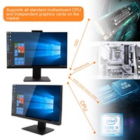 K8 23.8 27 Inch FHD 2K All in One PC Desktop Komputer Intel AMD DDR5 Layar Sentuh Opsional WiFi 6 Tipe C Bisnis Gaming