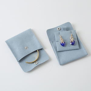 Custom <b>Mini</b> Microfiber Dustproof Square Ring Bracelet Jewelry <b>Bag</b> Personalized Logo Display Storage Packaging <b>Bag</b> Set Includes - Product Image 2