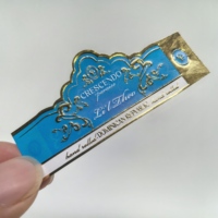Bande de cigare personnalisée, fabrication professionnelle, papier doré, logo en relief, impression, étiquette d'anneau de cigare cubain, autocollant de cigarette
