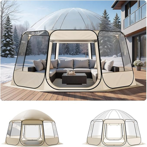 Carpa Domo Geodésica Transparente de PVC de 4m, 5m, 6m con Estructura de Acero Q235, Ecológica, para Jardín, Glamping, Observación de Estrellas y Jardinería - Product Image 5