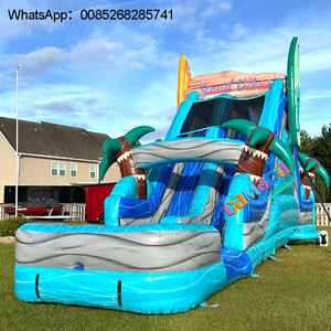 Offre Spéciale de 18 pieds Tropical Fiesta Breeze Toboggan gonflable de qualité commerciale avec piscine pour enfants et adultes - Product Image 5