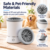 Nettoyeur de pattes électrique automatique pour chiens et chats, gobelet de nettoyage des pattes en PP pour un lavage rapide des pieds et un toilettage quotidien
