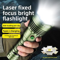 Lampe torche rechargeable d'urgence en alliage d'aluminium, ultra-lumineuse, longue portée, faisceau puissant, pour le camping, tactique, avec fonction de mise au point