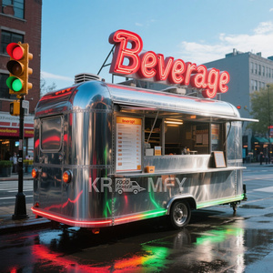 Nouveau Food Truck Mobile 2025 en Acier Inoxydable pour Café, Hot-dogs, BBQ, Pizza et Cuisine Mobile - Product Image 1