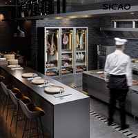 SICAO Restaurant Cuisine Sèche Ager Vieillissement Fromage Vieilli Refroidisseur Viande Réfrigérateur Réfrigérateur Affichage Dri Age Vitrine Machine
