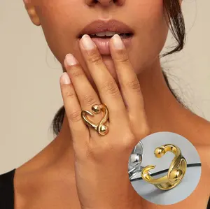 Para U catálogo n anillo O cuentas de moda joyeria joyería de calidad superior 316L llave de anillo de corazón de amor 50 popularidad