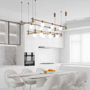 Hotel <b>LED</b> Track <b>Lighting</b> Modern Brass Remote Dimmable Intelligent Elegant Minimalist Style - Product Image 2