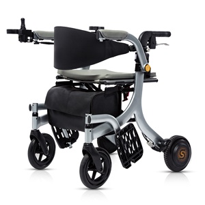 Déambulateur électrique avec siège, dispositif d'assistance à la marche léger - Product Image 1