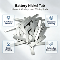 Bases de batterie en nickel pur estampées sur mesure, bornes en feuille de nickel pur pour batteries au lithium 18650 21700 et packs de stockage d'énergie