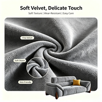 Canapé d'angle deux places pour petits appartements, salon, style villa, dossier haut, en velours polyester