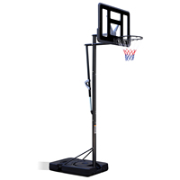 Ring Basket Bola Basket IUNNDS CD-B023K-A 44'' dari Cina, Grosir, dengan Papan Belakang PC, Ring Baja, Hitam, Tinggi Dapat Disesuaikan 2.3m-3.05m