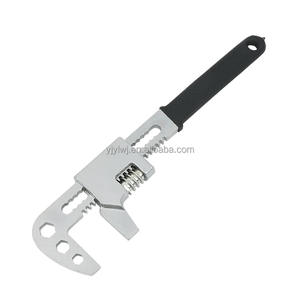 Llave en forma de <span class=keywords><strong>F</strong></span> de grado industrial, llave de tubo ajustable de ángulo recto multifunción, alicates de plomería, llave Flexible de gran apertura - Product Image 1