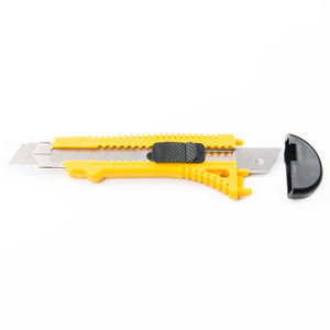 Cuchillo de Caja Económico Multifunción con Botón de Empuje, Cuchilla Retráctil de Cambio Rápido de Acero al Carbono, Mango de Plástico, para Bricolaje Industrial - Product Image 4