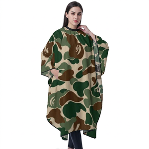 Wholesale Custom Logo Hair Salon <b>Waterproof</b> Barber Capes / Customized Logo Salon Baber Fashion Cheap Camo Print Barber Capes - Product Image 2
