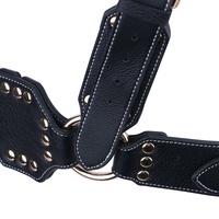 Psyche Mancrush - Harnais et double gode en cuir BDSM pour hommes, pour bondage et jeux sexuels sauvages