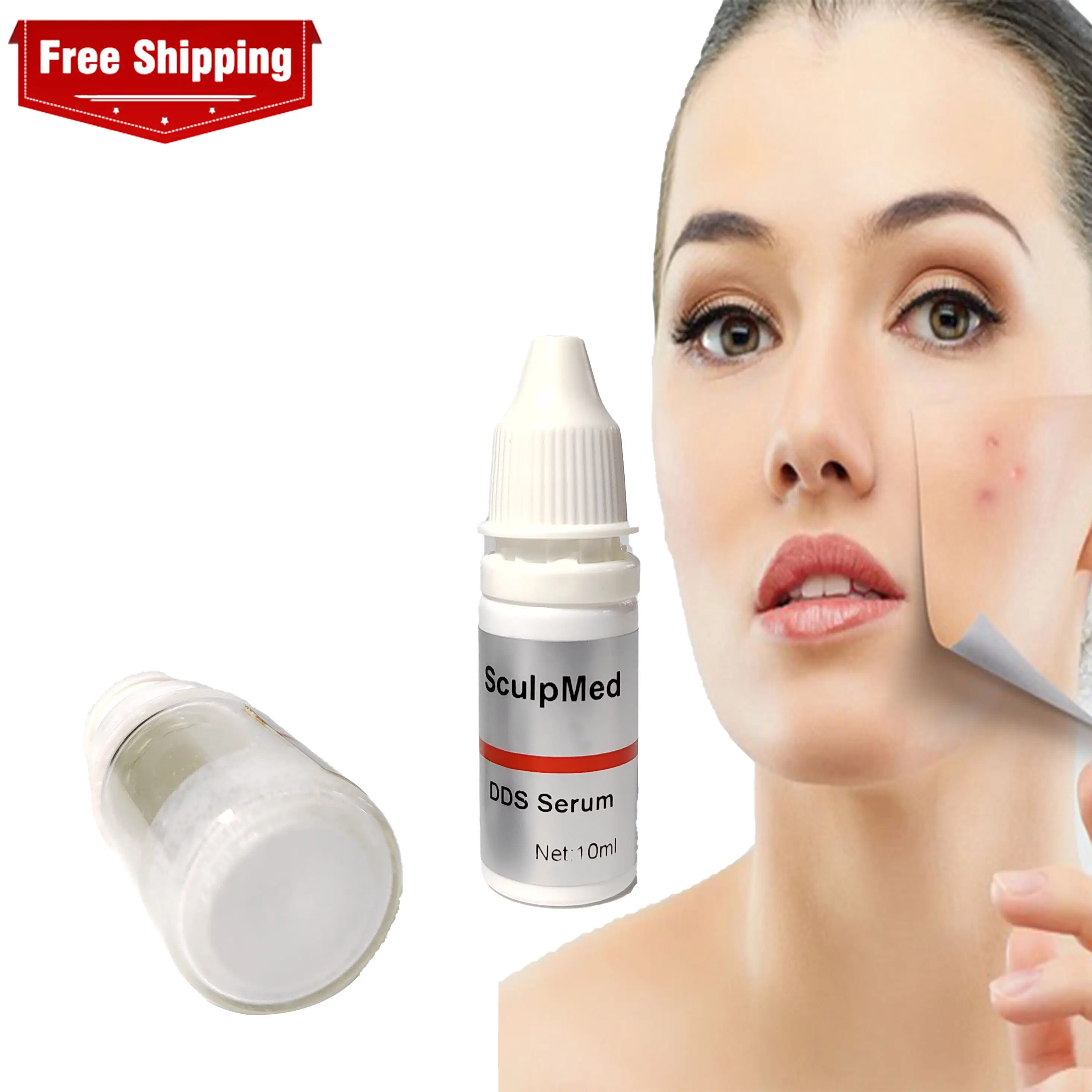 -40 Degree DDS Drug Delivery System 10ml Frozen egf KGF Multi Peptide Skin Growth Factor For Acne Skin Care Healing Serum