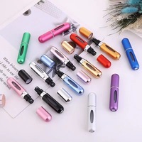Vente en gros de flacons en aluminium de 5 ml, finition mate, vaporisateur de parfum portable de poche, huiles essentielles, rechargeable, impression sérigraphique