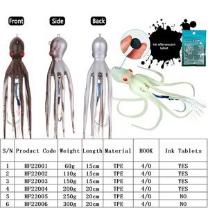 Falda de calamar Jigging Jig Head Hook señuelo de pesca cebo 100g-300g Kevlar Cable <span class=keywords><strong>SX</strong></span> interruptor para peces de agua salada carpa cauchos Tai lentos - Product Image 2