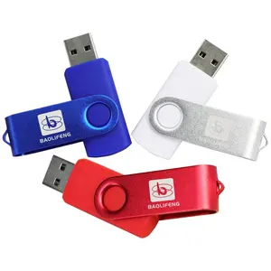 En ucuz flash sürücüler 4gb 8gb Usb 2.0 döner sopa bellek kalem sürücü ücretsiz renk özel baskı Logo baskı kalem sürücü toptan