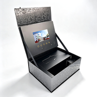 Boîte cadeau vidéo personnalisée avec écran LCD et emballage rigide de luxe à fermeture magnétique pour la présentation des produits et la promotion de la marque