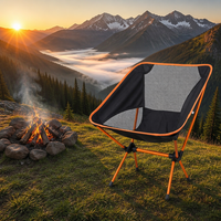 Chaise de camping pliable compacte, chaise lune légère en aluminium, siège portable d'extérieur pour la pêche, le pique-nique, le jardin, le barbecue