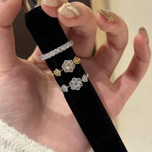 Five Flower Row S925 Pure <b>Silver</b> Ring Luxury Exquisite Double Sided Comfortable Wear Fashion <b>Brooches</b> - Product Image 5